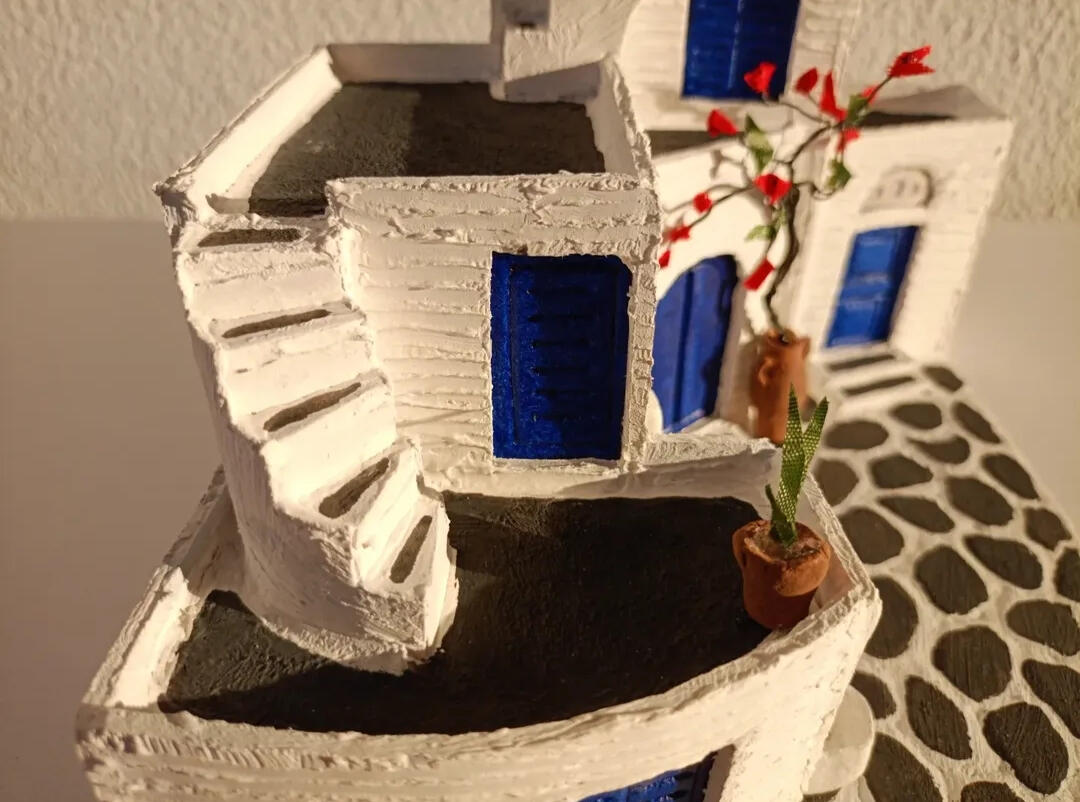 Cycladic house diorama